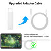 Picture of Pencil Charger Adapter for Apple Pencil 1st Generation Pairing for iPad 10th, USB C to Pencil Adapter Specific for iPencil 1st, USB-C to Lightning Pencil Charging Connector Dongle Cable for iPad 10
