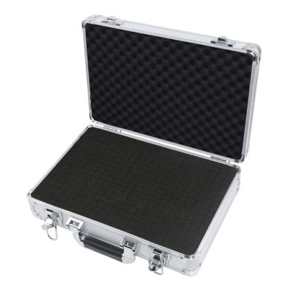 Picture of AxiGear Aluminum Hard Case with DIY Customizable Foam Insert - 15 x 10 x 4in (Chrome Finish)