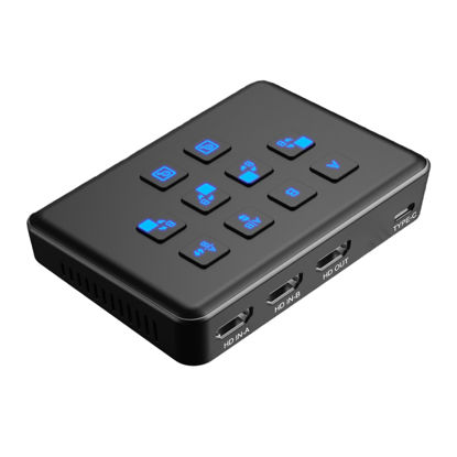 Picture of Dual HDMI Capture Card with Stream Switcher, Stream and Record in 1080p60 Video Capture Card for Gaming Live Streaming Video Recorder on Xbox Series X/S, PS5/PS4/Pro, OBS and PC/Mac