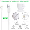 Picture of wochel 2Pack Power Cable Compatible with Google Nest Cam Outdoor (Battery), 30Ft/9.1m Weatherproof Outdoor Power Cord Continuously Charging Your Nest Camera (White)