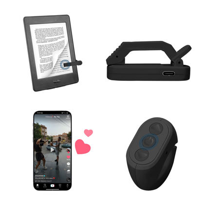 Picture of Midhaad Remote Control Page Turner for Kindle Paperwhite Oasis,Remote Scrolling Ring for TikTok,Camera Shutter Clicker for iPad iPhone iOS Android - Black