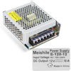 Picture of MEISHILE 12V 10A 120W DC Switching Power Supply Adapter 110V AC to DC 12V, Industrial Transformer Converter 0-8A 5A LED Drive Light Strip Lamp CCTV Camera DVR Meter Electric Motor Model SMPS 110V
