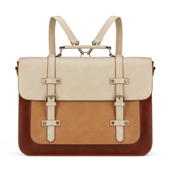 Picture of ECOSUSI Laptop Bag for Women Vegan Leather Messenger Bag Fashion Briefcase Backpack 15.6 inch Computer Satchel Bag