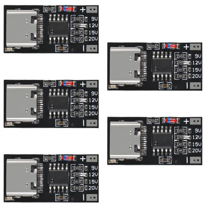 Picture of Dweii 5PCS USB-C PD Trigger Board Module PD/QC Decoy Board Fast Charge USB Type-c to 12v High Speed Charger Power Delivery Boost Module