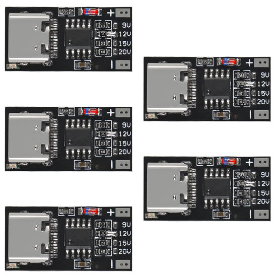 Picture of Dweii 5PCS USB-C PD Trigger Board Module PD/QC Decoy Board Fast Charge USB Type-c to 12v High Speed Charger Power Delivery Boost Module