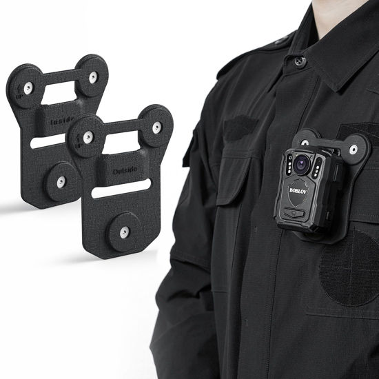 Picture of BOBLOV Body Camera Magnet Mount, 6pcs Magnets Style, Universal Magnetic Suction Back Clips, Compatible with All Police Cameras, Fixed on Clothes to Prevent Law Enforcement Camera from Moving(One Pair)