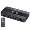 Picture of Cable Matters USB 3.0 KVM Switch HDMI 4K@60Hz for 2 Computers, HDMI KVM Switch 2 Port, KVM Switches (KVM HDMI Switch) with 4K 60 Hz HDMI Video & 3X 5Gbps USB Ports - RF Remote Control Switch
