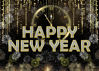 Picture of LYCGS 7x5ft Happy New Year Backdrop New Years Party Backdrop 2025 New Years Backdrop Black and Gold Happy New Year Backdrop New Year Decoration Banner X-288