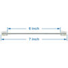 Picture of NECABLES 6 Inch Short Phone Cord Short Telephone Cord Short Phone Line Cord RJ11 6P4C Male to Male for Landline