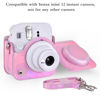 Picture of Sunmns Mini 12 Instant Camera Case, PU Leather Protective Compact Case Compatible with Instax Mini 12 Instant Camera (Bright Pink)