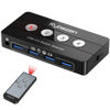 Picture of Jancane USB 3.0 Switch Selector, 4 Port KVM Switch USB Peripheral Switcher Box, 4 Computers Sharing 4 USB Devices, Button Switch & Remote Control