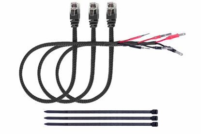 Picture of Xislet 24" Radar Detector Hardwire Power Cord Mirror Wire Plug Tap Compatible with Escort Valentine One Uniden Beltronics with Inline Fuse Mount RJ11 - Set of 3