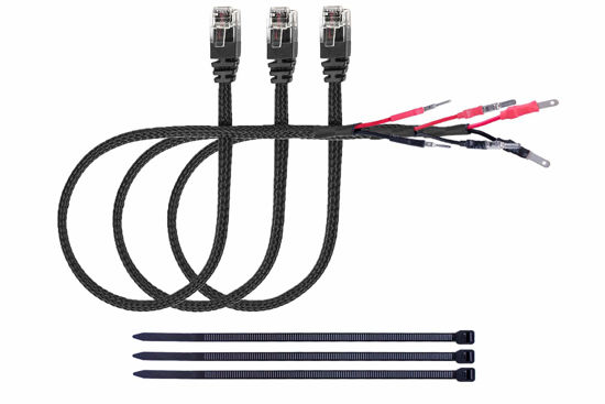 Picture of Xislet 24" Radar Detector Hardwire Power Cord Mirror Wire Plug Tap Compatible with Escort Valentine One Uniden Beltronics with Inline Fuse Mount RJ11 - Set of 3