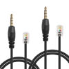 Picture of GINTOOYUN 2 Pcs RJ9 to 3.5mm Audio Jack Cisco Telephone Cable RJ9 4P4C to 3.5mm Audio Male Plug Fixed Cisco Telephone Cable for Fixing Telephone Sets,Earphones,etc(32.6Inch)
