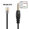 Picture of GINTOOYUN 2 Pcs RJ9 to 3.5mm Audio Jack Cisco Telephone Cable RJ9 4P4C to 3.5mm Audio Male Plug Fixed Cisco Telephone Cable for Fixing Telephone Sets,Earphones,etc(32.6Inch)