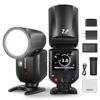 Picture of NEEWER Z2-N 2.4G TTL Round Head Flash Speedlite Compatible with Nikon, 76Ws Speedlight with Upgraded UI, Modeling Lamps, TTL/M Quick TCM Switch, 1/8000s HSS, 2600mAh Battery, Cleaning Cloth