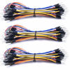 Picture of HiLetgo Pack of 3 Set 65pcs Assorted Multicoloured Solderless Wires Flexible Breadboard Jumper Wires Male to Male