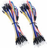 Picture of HiLetgo Pack of 3 Set 65pcs Assorted Multicoloured Solderless Wires Flexible Breadboard Jumper Wires Male to Male