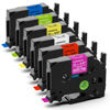 Picture of PT-D220 PTD210 PTD400AD PT-H111 PT-1750 Label Maker Tape 12mm 0.47 Laminated, Ptouch Label Tape Replacement for Brother TZ TZe Tape Compatible with Brother P-Touch Refills 1/2 Inch x26.2 Ft, 6 Pack