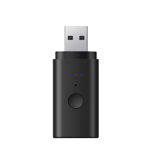 Picture of Bluetooth V5.2 Transmitter for TV, Dual Pair Wireless Audio Transmitter Compatible with Airpods Earbuds Speaker, 3.5mm Bluetooth Adapter for Flight, TV, PC, Gym Equipment, and Gaming Consoles