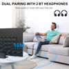 Picture of Bluetooth V5.2 Transmitter for TV, Dual Pair Wireless Audio Transmitter Compatible with Airpods Earbuds Speaker, 3.5mm Bluetooth Adapter for Flight, TV, PC, Gym Equipment, and Gaming Consoles