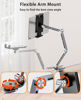 Picture of HIBORI iPad Mount for Desk Aluminum Alloy Tablet Stand Foldable Overhead Arm Holder Mount Fits for 4.7-15.6" Screen Phone,Kindle,Fire HD,Monitor,iPad,Galaxy Tab Series (Gray)