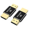 Picture of AGVEE 2 Pack 8K Male to Male HDMI Adapter, 8K@60HZ HDR HDMI 2.1 Coupler Converter Extension Connetor, Aluminium Alloy Shell for HDTV Roku Stick, Switch, Xbox One, PS4, PC, Black