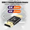 Picture of AGVEE 2 Pack 8K Male to Male HDMI Adapter, 8K@60HZ HDR HDMI 2.1 Coupler Converter Extension Connetor, Aluminium Alloy Shell for HDTV Roku Stick, Switch, Xbox One, PS4, PC, Black