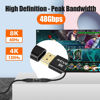 Picture of AGVEE 2 Pack 8K Male to Male HDMI Adapter, 8K@60HZ HDR HDMI 2.1 Coupler Converter Extension Connetor, Aluminium Alloy Shell for HDTV Roku Stick, Switch, Xbox One, PS4, PC, Black