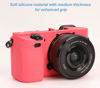Picture of Pocoukate Case for Sony Alpha A6400, A6300, A6100 Camera, Soft Silicone Protective Cover Skin with Screen Protector Accessories for Sony Alpha A6400/6300/6100 Digital Camera Silicone Case - Rose