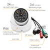 Picture of Analog CCTV Camera HD 1080P 4-in-1 (TVI/AHD/CVI/960H Analog) Security Dome Camera Outdoor Metal Housing, 24 IR-LEDs True Day & Night Monitoring 3.6mm Lens (White)
