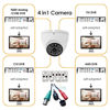 Picture of Analog CCTV Camera HD 1080P 4-in-1 (TVI/AHD/CVI/960H Analog) Security Dome Camera Outdoor Metal Housing, 24 IR-LEDs True Day & Night Monitoring 3.6mm Lens (White)