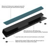 Picture of Psitek Laptop Cooling Stand Aluminium- Improved Cooling, Ergonomics, Stability, and Versatility - Compatible with MacBook and All Laptop, with Ruler