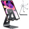 Picture of OMOTON Adjustable Tablet Stand for Desk, Upgraded Longer Arms for Greater Stability, T2 Tablet Holder with Hollow Design for Bigger Sized Phones and Tablets Such as iPad Pro/Air/Mini, Black