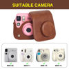 Picture of WOGOZAN Carrying Case for Fujifilm Instax Mini SE/7+/7s/7c Instant Film Camera, Protective Case PU Leather Case for Instax Mini SE Case with Adjustable Shoulder Strap (No Camera) - Brown
