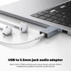 Picture of 2 Pack USB to 3.5mm Jack Audio Adapter, USB to Audio Aux Adapter External Stereo Sound Card, USB to 3.5mm TRRS Female Headset for PS4/PS5/Headphone/Mac/Linux/Laptop/Desktops/Docking Station