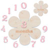Picture of Baby Monthly Milestone Cards - Wooden Monthly Milestone Discs - Newborn Photography Props to Document Your Baby´s Growth - Baby Announcement Sign (Peta Flower)