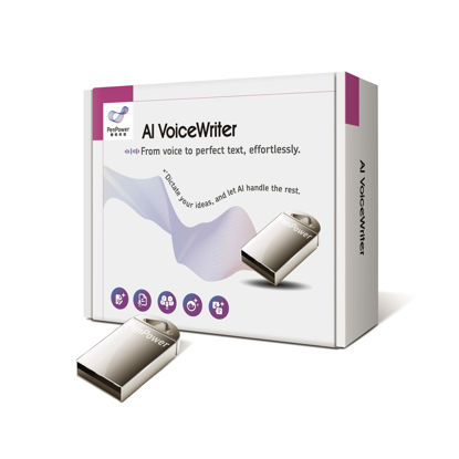Picture of AI VoiceWriter - Speech-to-Text Transcription Solution for Win/Mac, A USB Dongle & Mobile App for Voice Recognition, AI Proofreading and Rewriting, AI Assistive Creation, Voice Typing to Applications