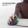 Picture of Nulea M504 Wired Vertical Mouse, USB Ergonomic Optical Mouse with 4 Adjustable DPI, 11 RGB Backlight Modes, Compatible for Laptop, PC, Desktop, Mac, Grey