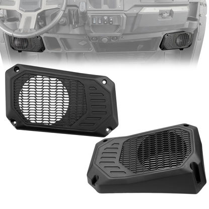 Picture of KEMIMOTO Under Dash Speaker Pods Compatible with Polaris Ranger XP 1000 2018-2025 1000/Crew 2020-2025 Under Dashboard Speaker Enclosures Pods Holder Accessories(2PCS, Support 5" Speakers)