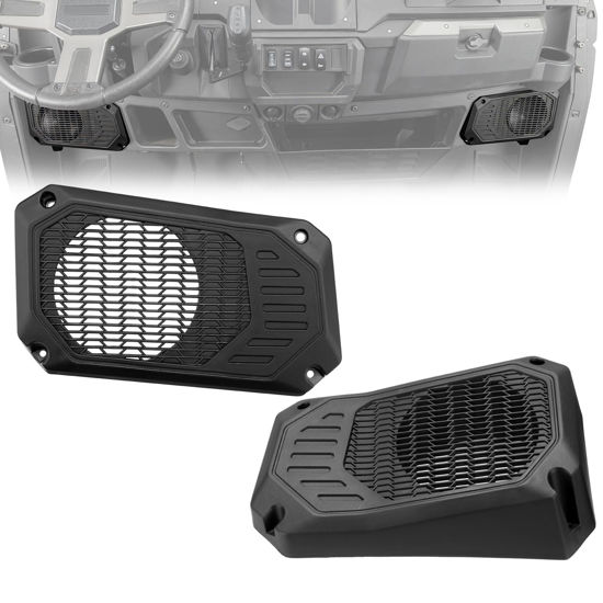 Picture of KEMIMOTO Under Dash Speaker Pods Compatible with Polaris Ranger XP 1000 2018-2025 1000/Crew 2020-2025 Under Dashboard Speaker Enclosures Pods Holder Accessories(2PCS, Support 5" Speakers)