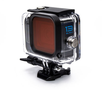 Picture of Reflex Camera 60M/196FT Waterproof Protective Underwater Dive Housing Case with Bracket and Dive Filter for Go Pro Hero 9-13 - Clear Casing