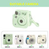 Picture of WOGOZAN Carrying Case for Fujifilm Instax Mini SE/7+/7s/7c Instant Film Camera, Protective Case PU Leather Case for Instax Mini SE Case with Adjustable Shoulder Strap (No Camera) - Green