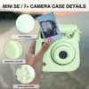 Picture of WOGOZAN Carrying Case for Fujifilm Instax Mini SE/7+/7s/7c Instant Film Camera, Protective Case PU Leather Case for Instax Mini SE Case with Adjustable Shoulder Strap (No Camera) - Green
