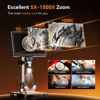 Picture of Elikliv EDM9 Max 10.1" HD IPS HDMI Digital Microscope 1500X, 20MP Coin Microscope Magnifier for Error Coins with Screen & Light, LCD Soldering Microscope for Electronics Repair, PC/TV View, 64GB
