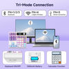 Picture of BOYI TD31Pro Mechanical Number Pad,Bluetooth5.0/2.4G/Type-C Wireless Numeric Keypad,RGB HotSwap Numpad with Screen&Knob,PBT Keycap Rechargeable Gasket Number keypad for PC Laptop Desktop(White-Purple)