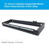 Picture of Jingchengmei 1U Hinged Wall Mount Bracket for 12/24 Port Patch Panel- 6-inch Deep Horizontal Rack for 19" Data Network, Phone Terminations or Other Networking Equipments Including Screws (JCM-HWMB1U)