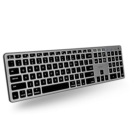 Picture of Macally Backlit Bluetooth Keyboard for Mac (2024 Upgraded Battery) - Compatible Apple Keyboard Wireless - Multi-Device Keyboard for MacBook Pro/Air, iMac, iMac Pro, Mac Mini, Mac Pro