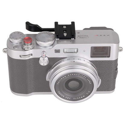 Picture of WEPOTO Hot Shoe Thumb Up Rest Hand Grip,with cold Shoe， Compatible with Olympus Fuji