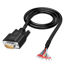 Picture of Jienk 6.56Ft 24AWG VGA Male RS232 15Pin Serial Extension Cable, DB15 3Row 15-Pin Gold Plated Connector with Bare Wire End Cable